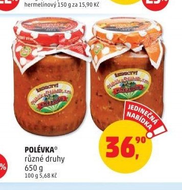 POLÉVKA různé druhy 650 g