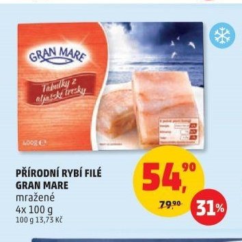PŘÍRODNÍ RYBÍ FILÉ GRAN MARE mražené 4x 100 g
