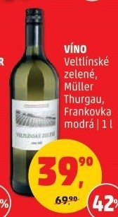 Víno Veltlínské zelené Vinné sklepy Podivín