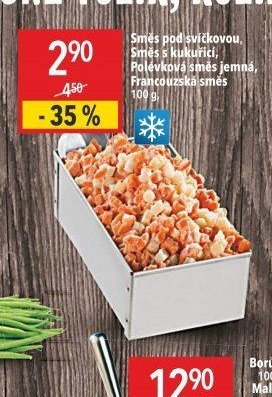 Směs pod svíčkovou, Směs s kukuřicí, Polévková směs jemná, Francouzská směs