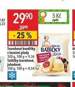 Tvarohové knedlíky s lesními plody, Taštičky tvarohové, jahodové