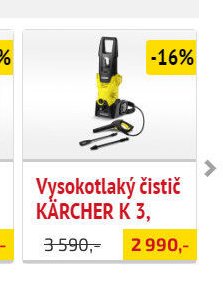 Vysokotlaký čistič KÄRCHER K 3, - UNI HOBBY akcniletaky.com