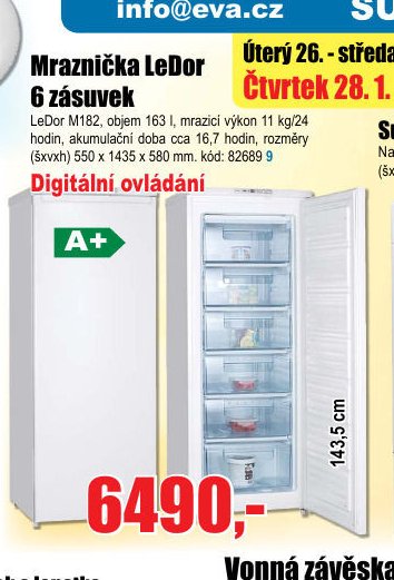 Mraznička LeDor 6 zásuvek