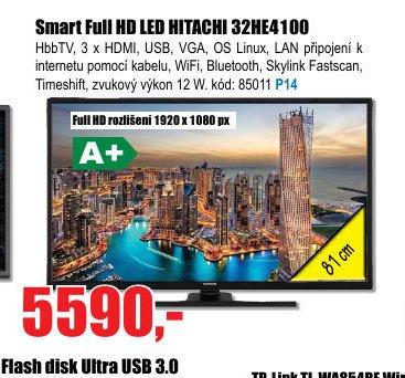 Smart Full HD LED HITACHI 32HE4100