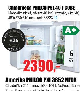Chladnička PHILCO PSL 40 F CUBE