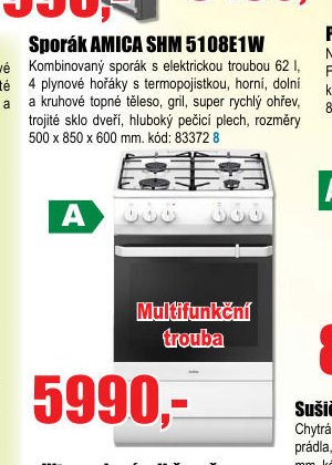 Sporák AMICA SHM 5108E1W