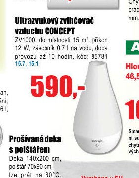Ultrazvukový zvlhčovač vzduchu CONCEPT