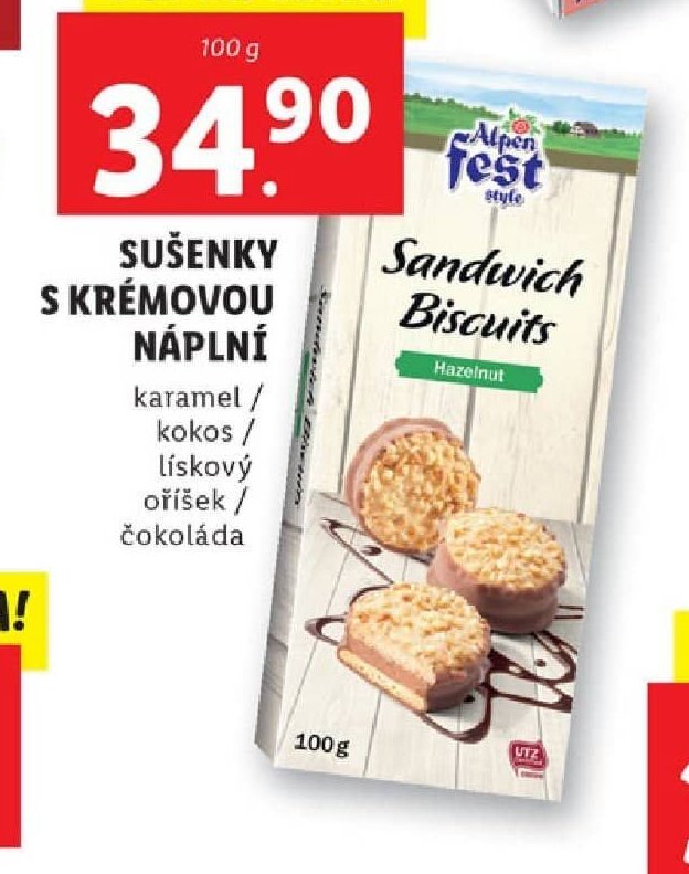 Sušenky s krémovou náplní