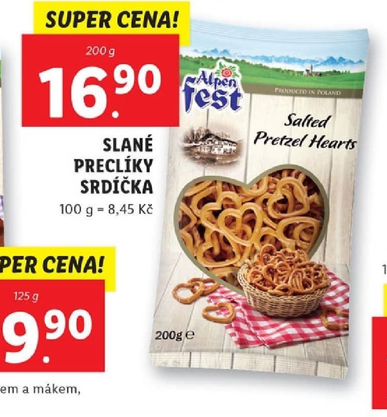 Slané preclíky srdíčka