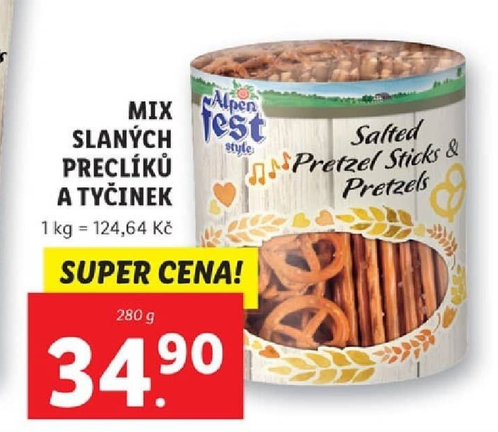 Mix slaných preclíků a tyčinek
