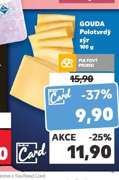 GOUDA Polotvrdý sýr 100 g