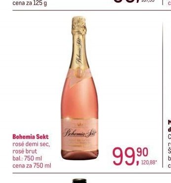 Bohemia Sekt rosé demi sec, rosé brut