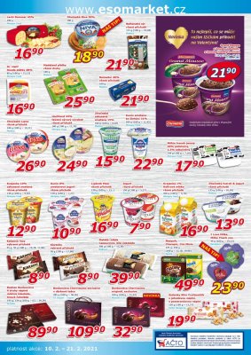 akční leták ESO MARKET 10.2.2021-21.2.2021