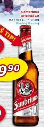 Pivo světlé výčepní Originál 10° Gambrinus