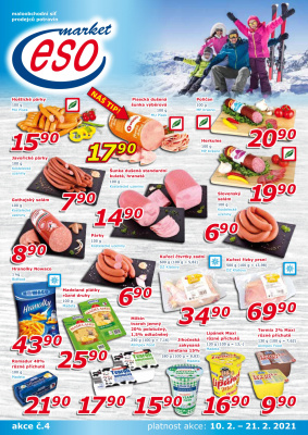 akční leták ESO MARKET 10.2.2021-21.2.2021