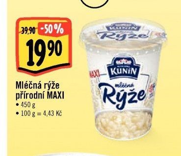 Mléčná rýže přírodní MAXI