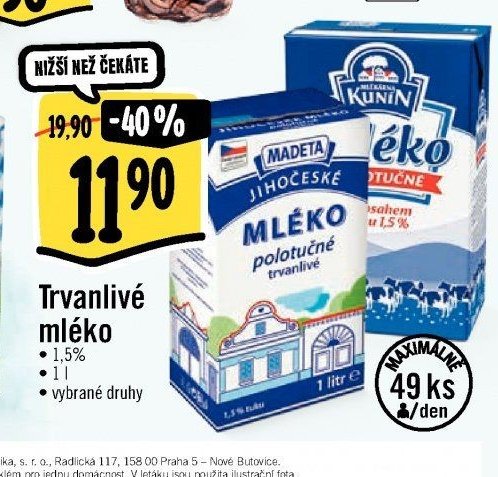 Trvanlivé mléko