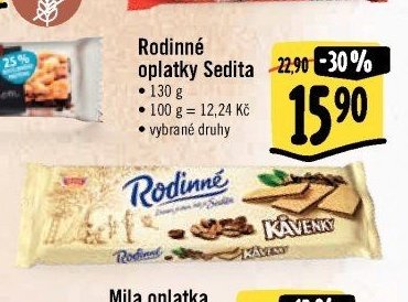 Rodinné oplatky Sedita