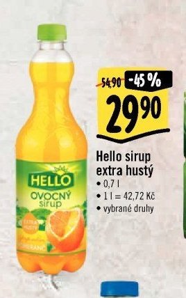 Hello sirup extra hustý