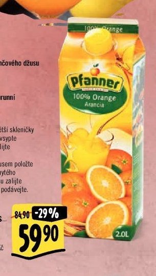 Pfanner 100% džus pomeranč