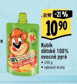 Kubík dětské 100% ovocné pyré