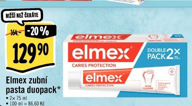 Elmex zubní pasta duopack