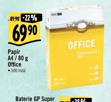 Papír A4 / 80 g Office