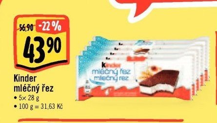 Kinder mléčný řez