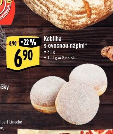Kobliha s ovocnou náplní