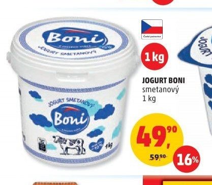 Jogurt Boni smetanový