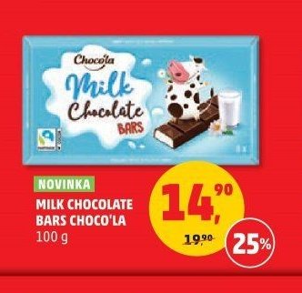 MILK CHOCOLATE BARS CHOCO'LA