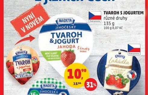 Tvaroh s jogurtem různé druhy