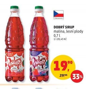 Dobrý sirup malina, lesní plody 0,7 l