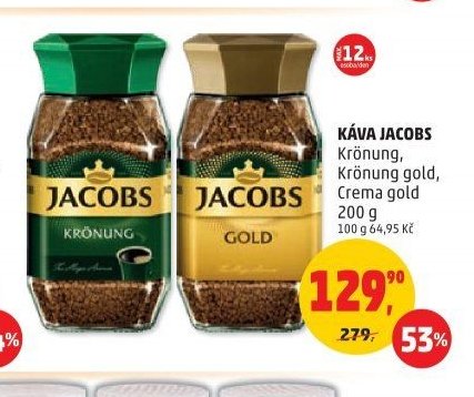KÁVA JACOBS Krönung, Krönung gold, Crema gold 200 g