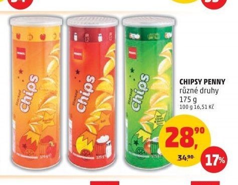 CHIPSY PENNY různé druhy 175 g