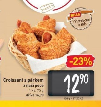Croissant s párkem