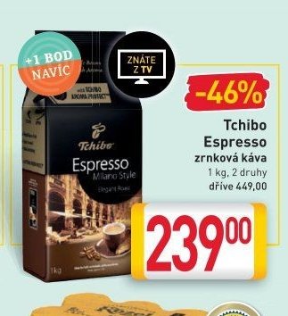 Tchibo Espresso zrnková káva