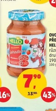 Ovocná přesnídávka Hello různé druhy 190 g