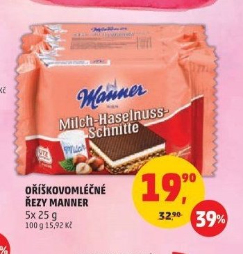 OŘÍŠKOVOMLÉČNÉ ŘEZY MANNER