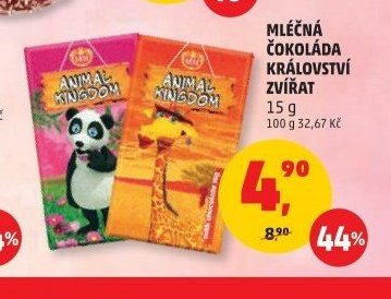 MLÉČNÁ ČOKOLÁDA KRÁLOVSTVÍ ZVÍŘAT