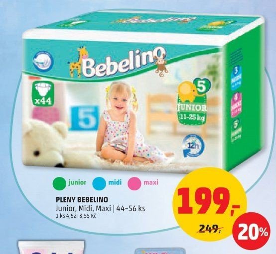 PLENY BEBELINO Junior, Midi, Maxi | 44-56 ks