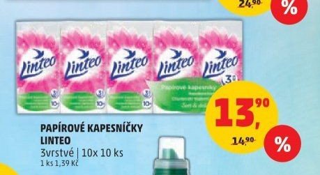 PAPÍROVÉ KAPESNÍČKY LINTEO 3vrstvé | 10x 10 ks