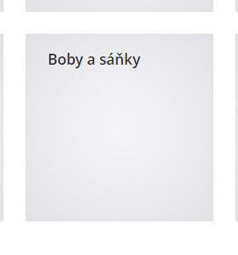 Boby a sáňky