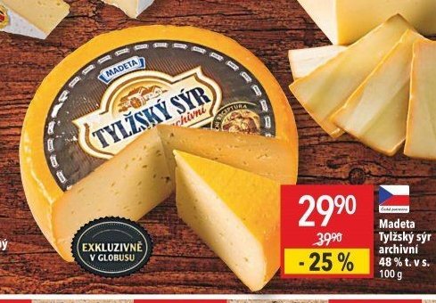 Madeta Tylžský sýr archivní 48% t. v s.