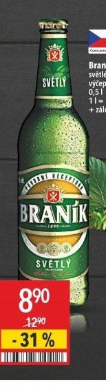 Braník světlé výčepní pivo