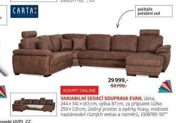 Variabilní sedací souprava Evan
