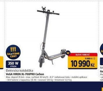 Elektrická koloběžka VEGA VIRON XL-700PRO Carbon