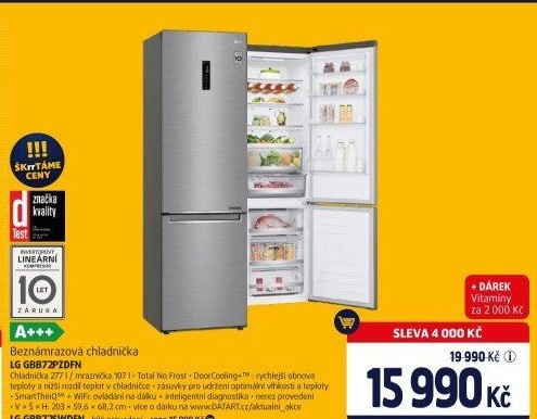 Kombinovaná chladnička LG GBB72PZDFN