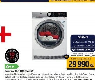 Sušička AEG T8DEE48SC AbsoluteCare