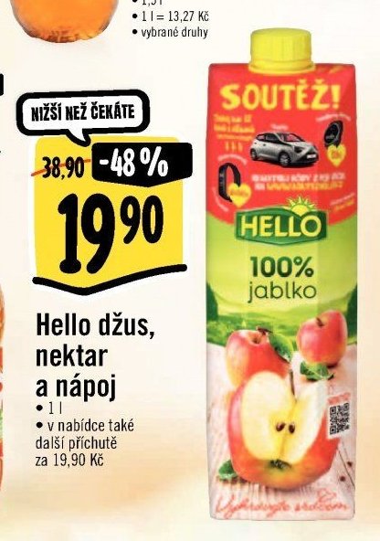 Hello džus, nektar a nápoj